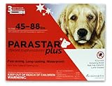 Novartis Parastar Plus Flea and Tick Control for Dogs, 45 to 88-Pound, Red