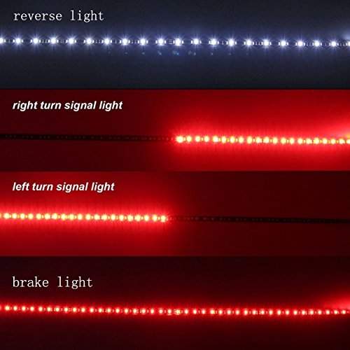 Wiipro 60'' Truck Tail Brake Lights Strip Red/White Reverse Turn Signals Bulb for Trailer Pickup SUV Ford GMC Toyota 4x4 Dodge Ram Chevy chevrolet Silverado