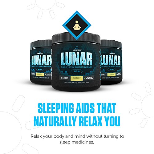 Legion Lunar Natural Sleep Aid Supplement - Herbal Sleeping Aids for Insomnia Relief & to Fall Asleep Fast. with Melatonin, L-Glycine, Lemon Balm Extract & Rutaecarpine. Safe & Healthy. 30 Svgs.