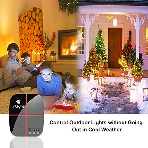 eMylo Smart Wifi Relay Switches Wireless 433Mhz RF Remote Control Light Switch Timer Controller For Household Appliance Compatible with Alexa, Google Home DC 5V-24V 2 Channels