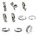 10PC Sc0nni Women Fashion Simple Retro Toe Ring Adjustable Foot Beach Jewelry