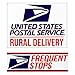 Rural Delivery Magnetic Sign for U.S. Mail, 9” x 12” with Frequent Stops Magnet, 3” x 12” included