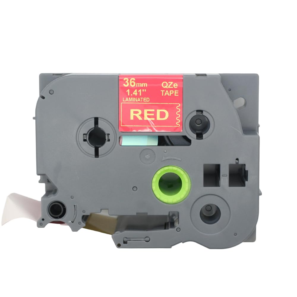 BROVACS 1 Pack Gold on Red Laminated Label Tape Compatible for Brother P-Touch Label Printer TZ 464 TZe 464 36mm 1 1/2" OPA4464
