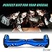 cho Colorful Wheels Series Hoverboard Safety Certified Hover Board Electric Scooter with Built in Speaker Smart Self Balancing Wheels (Chrome Blue)