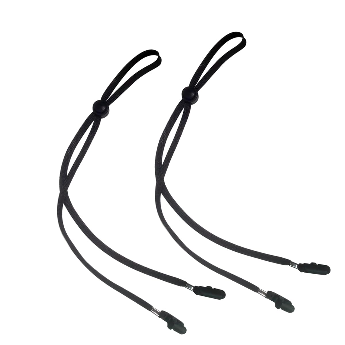 Photo 1 of GAQWOK Hat Strap 2PCS, Adjustable with Clips, Very Suitable for Outdoor Activities, Anti-Lost and Anti-Wind (Black)