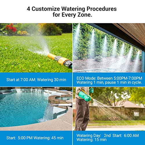 DEWENWILS Sprinkler Timer 3 Zone, Water Hose Garden Irrigation Timer ...