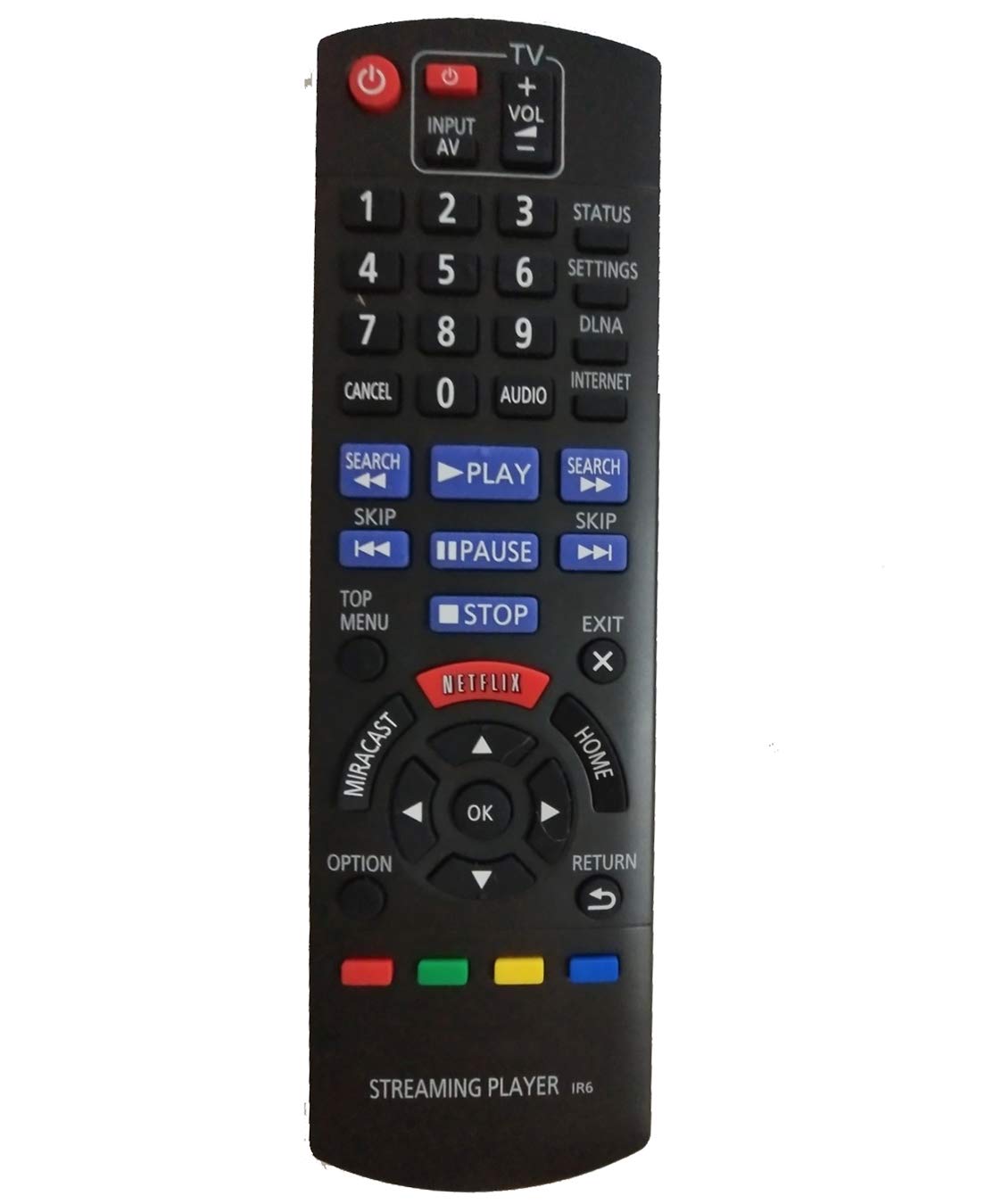 VINABTY N2QAYB000886 Replacement Remote Control Fit for Panasonic Blu-ray Streaming Player Sub N2QAYB000883 DMP-MST60 DMP-MS10