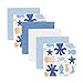 Luvable Friends Unisex Baby Cotton Rich Washcloths, Blue Sea Creatures, One Size
