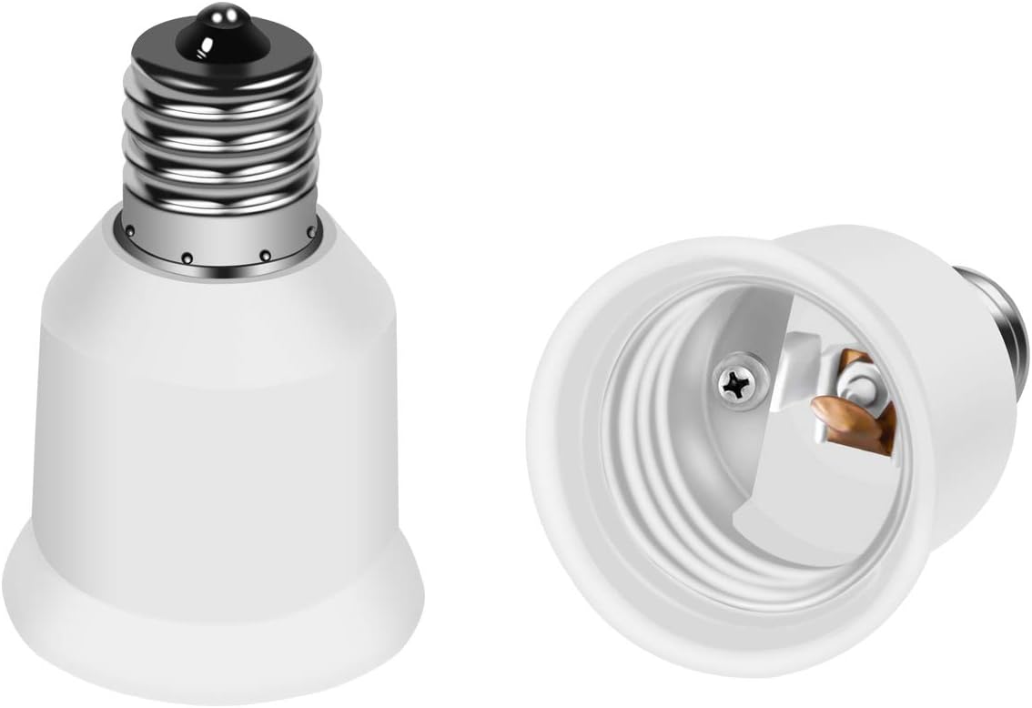 CliCli E17 to E26 Bulb Adapter (E26 Bulb in Smaller E17 Socket