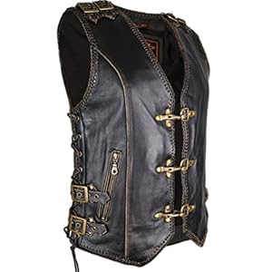 MDM Leren damesvest (getailleerde damessnit)