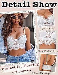Avidlove White Lace Tank Top for Women Y2k