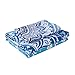 Meeting Story Mandala Bohemian Design 3Pcs Duvet Cover Set (Queen, Blue)