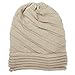 Unisex Hipster Knit Hat,Crytech Fashion Soft Stretch Ruched Plain Crochet Wool Knitted Skully Beanie Cap Slouchy Baggy Oversized Knitting Skull Snow Ski Hat for Women Men Ladies Girls Outdoor (Beige)thumb 1