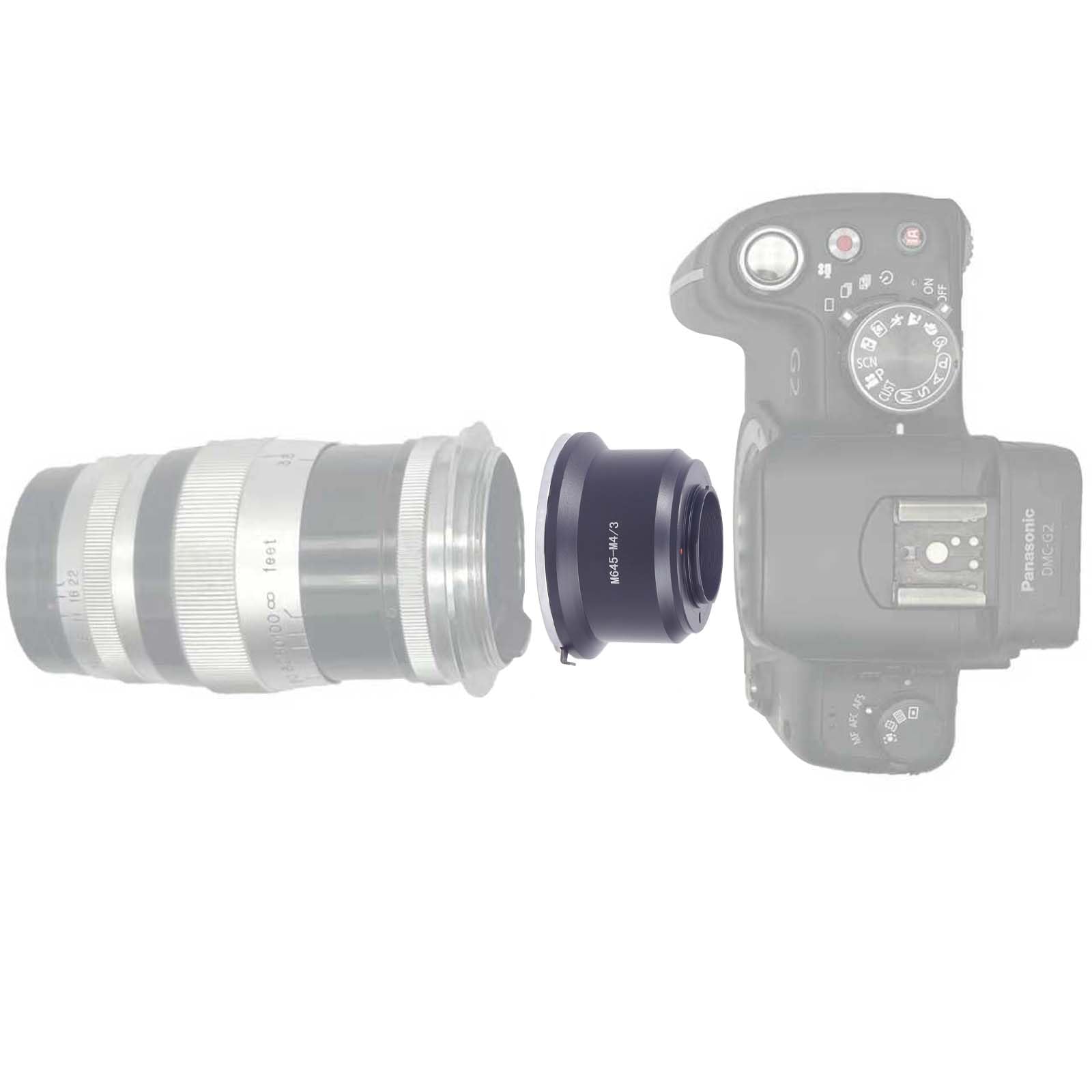 M645 to M4/3 Adapter Compatible with for Mamiya 645 Mount Lens to Micro Four Thirds 4/3 Camera &,for Olympus OM-D E-M10 II E-M5 II E-M1 E-M5 E-M10 E-PL5 E-PM2 E-P3 E-PL3 E-PM1 E-PL2 E-PL1 E-P2 E-P1