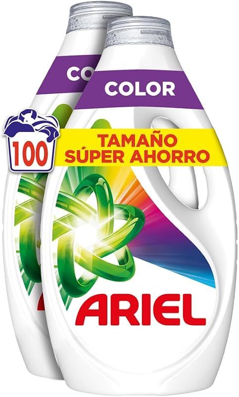 Detergente Lavadora Liquido 100 Lavados, Color, Jabon Extra Cuidado del Color, Limpieza Mejorada con la Tecnologia de limpieza en Ciclos Frios