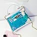 OULII Ladies Transparent Retro Holographic Handbag Shoulder Bag Shining Cross Body Bag with Chains