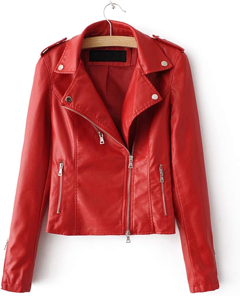 red pleather jacket