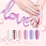 MICHEYGel Gel Nail Polish, 6 pcs, Soak Off UV Gel Nail Polish Set,Pink Series