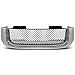Compatible with 02-09 GMC Envoy/XL ABS Plastic Bentley Style Mesh Front Bumper Grille (Chrome) - 2nd Gen