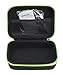 Protective case for Shokz openrun, openrun pro, openrun Mini, openmove, opencomm, Aftershokz Aeropex, OpenMove, Trekz, Trekz Mini, Trekz Air, Bluez 2, 2S; KSCAT (Black with Green Zip)