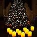 UPBASICN 12 Pieces LED Flameless Battery-operated Votives Candles/Unscented LED Candles/Flameless Candles/Flickering Tealights for Garden wedding,Party,Festival Decorations etc (Batteries Included)