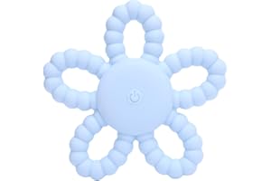 Generic Vibrating Sensory Chew Toy Textured Massage Silicone Teether Easy Grasp for Babies 6-12 Months Old, Easy to Clean (Sk