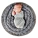 Newborn Photography Basket Braid Wool Wrap Baby Photo Props - Grey