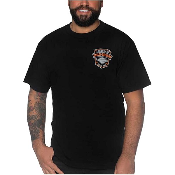 Harley-Davidson アメリカンレジェンド Tシャツ M ブラック Harley-Davidson Men's American Legend H-D Pocket Cotton Tee