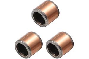 Aicosineg Oilless Bushings 4mm Bore x 6mm OD x 6mm Length Plain Bearings Wrapped Carbon Steel Base 0406 Sleeve Bearing 3pcs