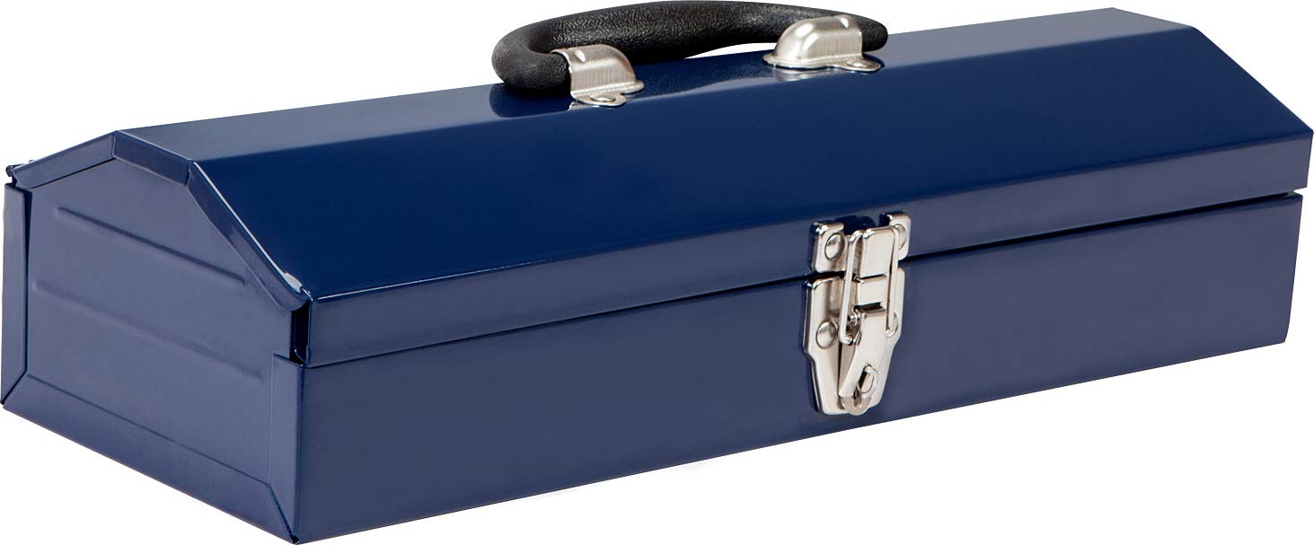 Photo 1 of TCE ATB102U Torin 16" Hip Roof Style Portable Steel Tool Box with Metal Latch Closure, Blue