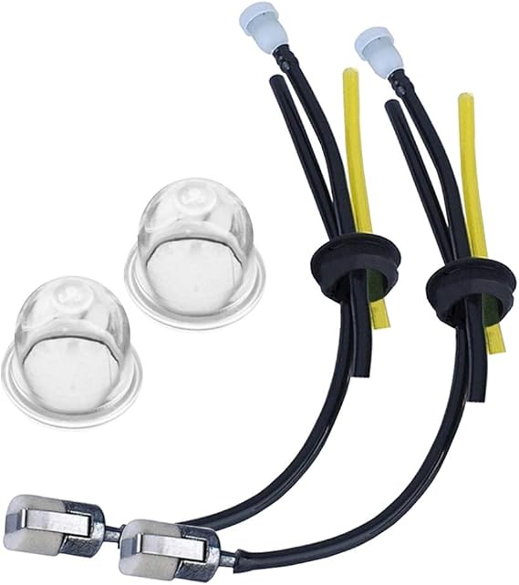 Skystuff 2Pcs Fuel Line Fuel Hose Pipe Fuel Filter, 3 Hole Mower Fuel