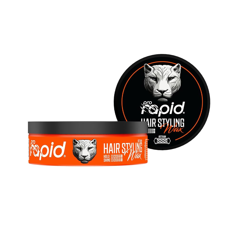 Pro Rapid Hair Styling Wax Atithan 150ml – High Shine Look, Ultra Strong Hold, Edge Control, Tropical Fruits Scent, Keratin Enriched Hair Wax for Men — image 1