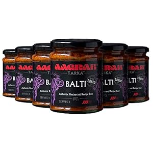 Aagrah Balti Tarka Indian Curry Cooking Sauce – authentieke restaurant receptenbasis – middelheet – 270 g glas voor 3-4…