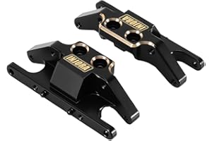 INJORA Black Coating Brass Skid Plate Transmission Mount for FMS FCX24M Upgrade 1/24 RC Crawlers