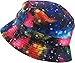 KBM-007 BLK Floral Galaxy Leaf Aztec Tropical Print Bucket Hat Summer Boonie Cap