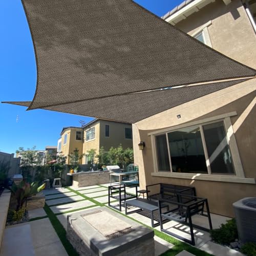 SUNLAX X X Brown Triangle Shade Sail