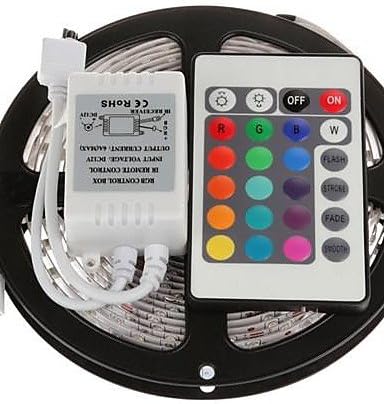 XUEQIANG 300X5050 SMD RGB LED Strip Light with 24Key Remote Controller (DC12V)