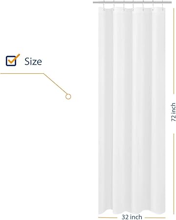 Amazon Com N Y Home Small Stall Shower Curtain Liner Fabric 32 X