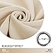 Balichun 2 Panles Blackout Curtains Thermal Insulated Grommets Drapes for Bedroom/ Living Room 52 by 63 Inch Beige
