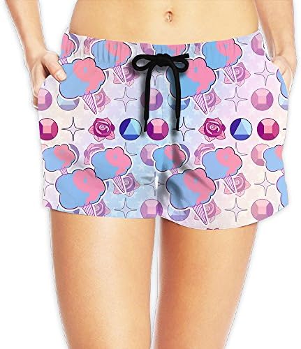 Women Summer Cotton Candy Garnet Pattern Quick-drying Pants