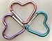 Heart Shaped Gift Aluminum Alloy Carabiner Hook Snap Clip Key Holder Keyhain Tool Party Favors Camping Hiking Backpack Accessory Pastel Color Assortment (Pastel Pink, 1 Piece)