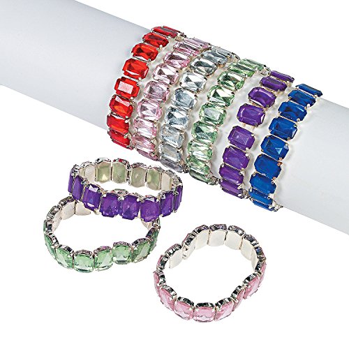 Fun Express Jumbo Jewel Bracelets (1 Dozen)