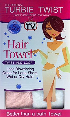 TURBIE TWIST HAIR TOWEL x 2. SUPER ABSORBENT. LOOP. LONG SHORT WET DRY HAIR NEW