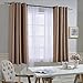 NICETOWN Blackout Draperies Curtains Panels - Window Treatment Thermal Insulated Solid Grommet Blackout Drapes for Bedroom (Set of 2, 52 by 45 Inch, Cappuccino)