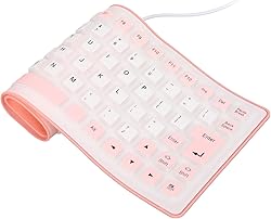 Atzuofan USB Wired Silicone Keyboard, Portable