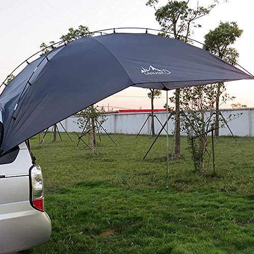 Inlovearts Tente Extérieure De Neige Et De Pluie De Voiture, Camping En Plein Air, Tente De Camping-car Familial, Tente à Hayon Côté Voiture, Tente De Voiture De Tente D’ombre 350 * 240 * 105cm