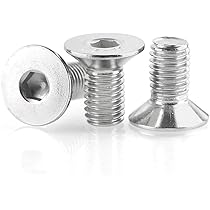 M4-0.7x15mm Flat Head Socket Head Screw Furniture Bolts Countersunk Connector Screws,Stainless Steel 18-8 (304),for Repairing Furniture, Carpentry Or DIY,Fully Threaded,60Pcs