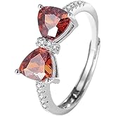 yuruyi Rings for Women, Silver Plated Stainless Steel Promise Ring for Women, Adjustable Thumb Stacking Bands Cubic Zirconia Eternity Band Gift for Her