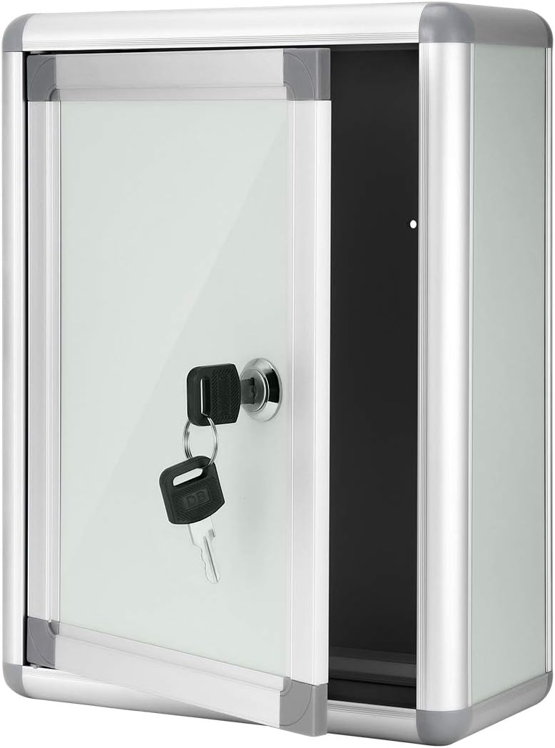 Jojofuny Postfach Mit Schloss - Aluminium Vorschlagsbox 21,5x28,5cm