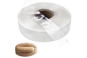 SIERINO Sausage Casings 43-45mm Pre-Tubed Hog Casings Coat Meat Transparent Casing Film Processing Cooking Home Garden Dining Kitchen Tools